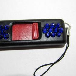 USB Thumb Drive - Sandisk Cruzer (8 gb) w/Blue Swarovski Crystals